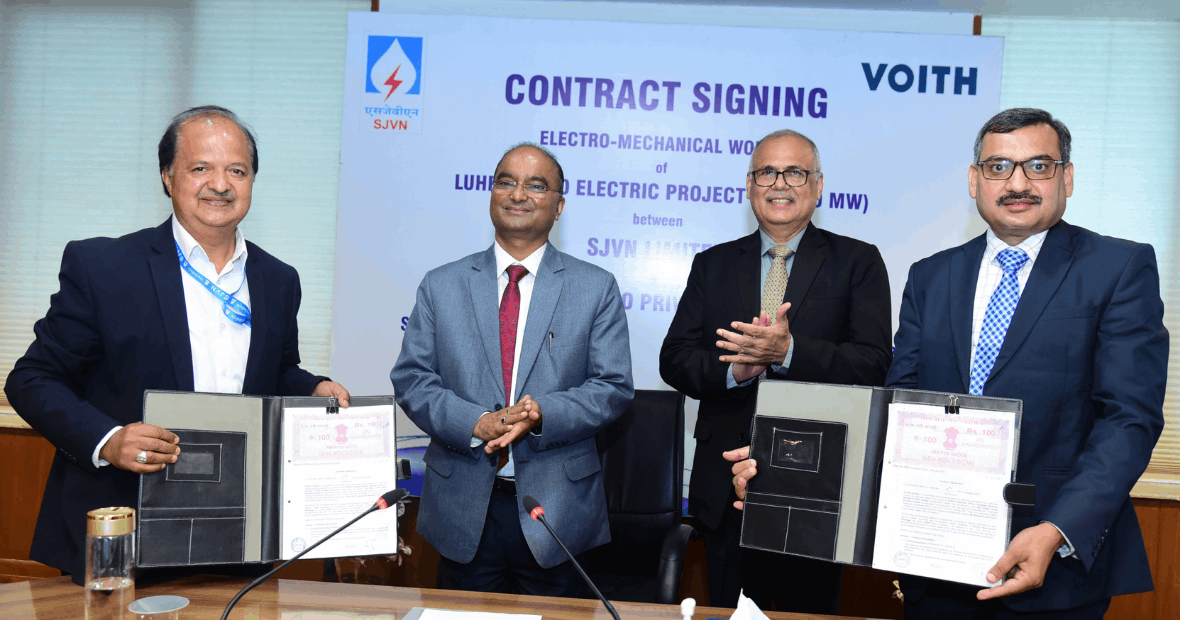 SJVN signs contract for electro mechanical works of Luhri-1 HEP