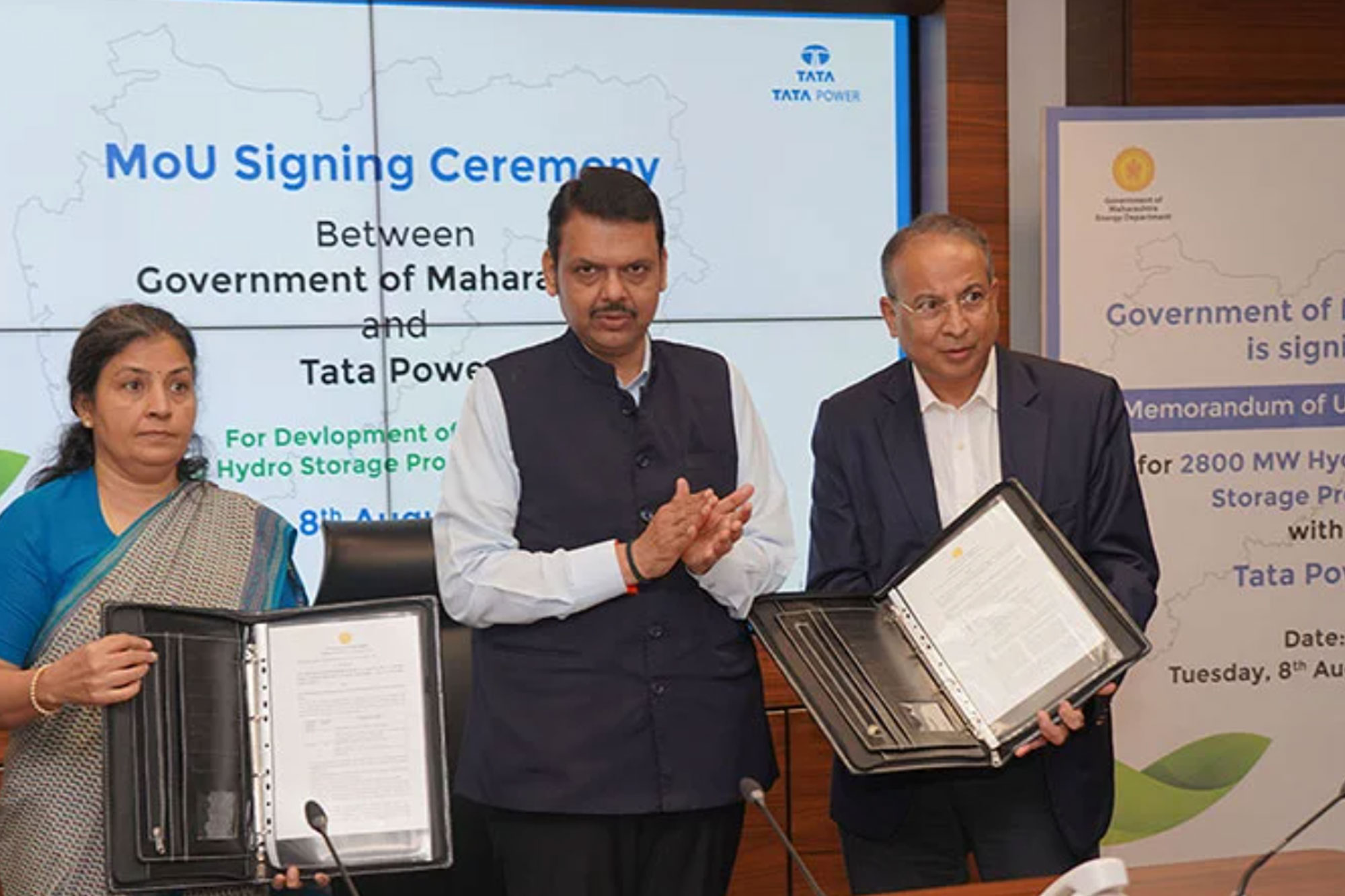 Tata Power signs MoU with Maharashtra government for 2,800 MW PSP