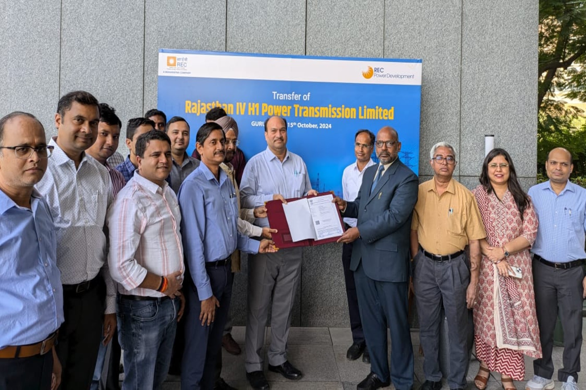 RECPDCL hands over Rajasthan-IV H-1 Power Transmission Limited to PGCIL