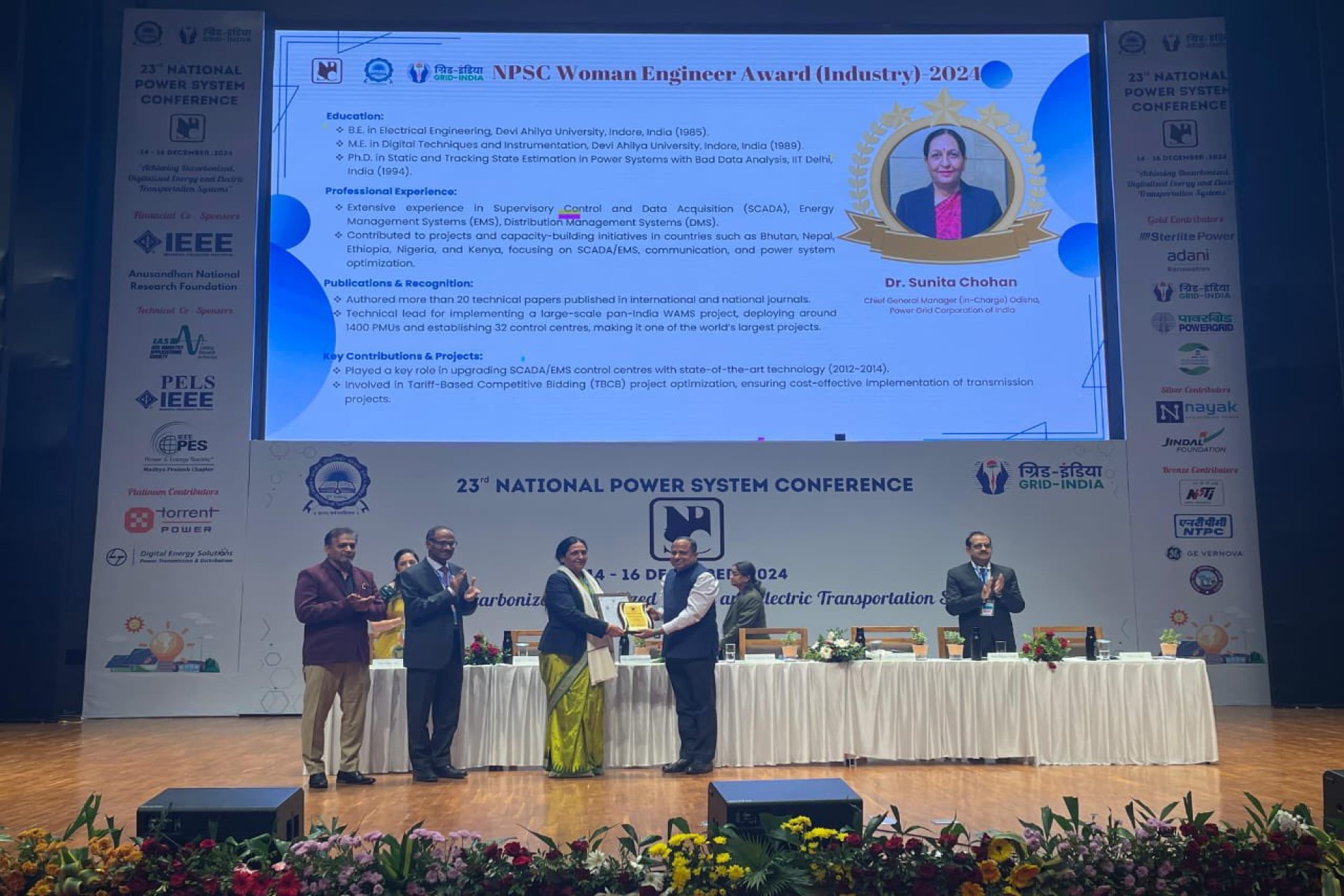 Sunita Chohan from POWERGRID receives NPSC Woman Engineer Award 2024